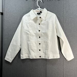Women With Control My Wonder Denim Jacket White Size Small